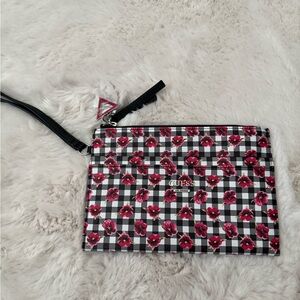 GUESS Black and Pink Floral Women's Bag